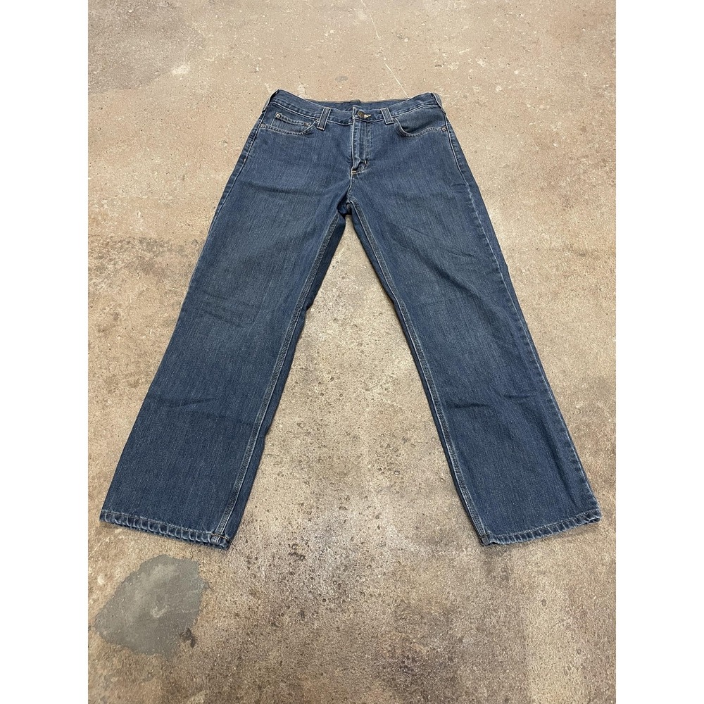 Carhartt Jeans Mens 31x30 Blue Denim Relaxed Fit Straight Leg Workwear 101483